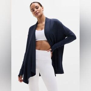 NWOT Athleta Pranayama Restore Wrap In Navy Sz S